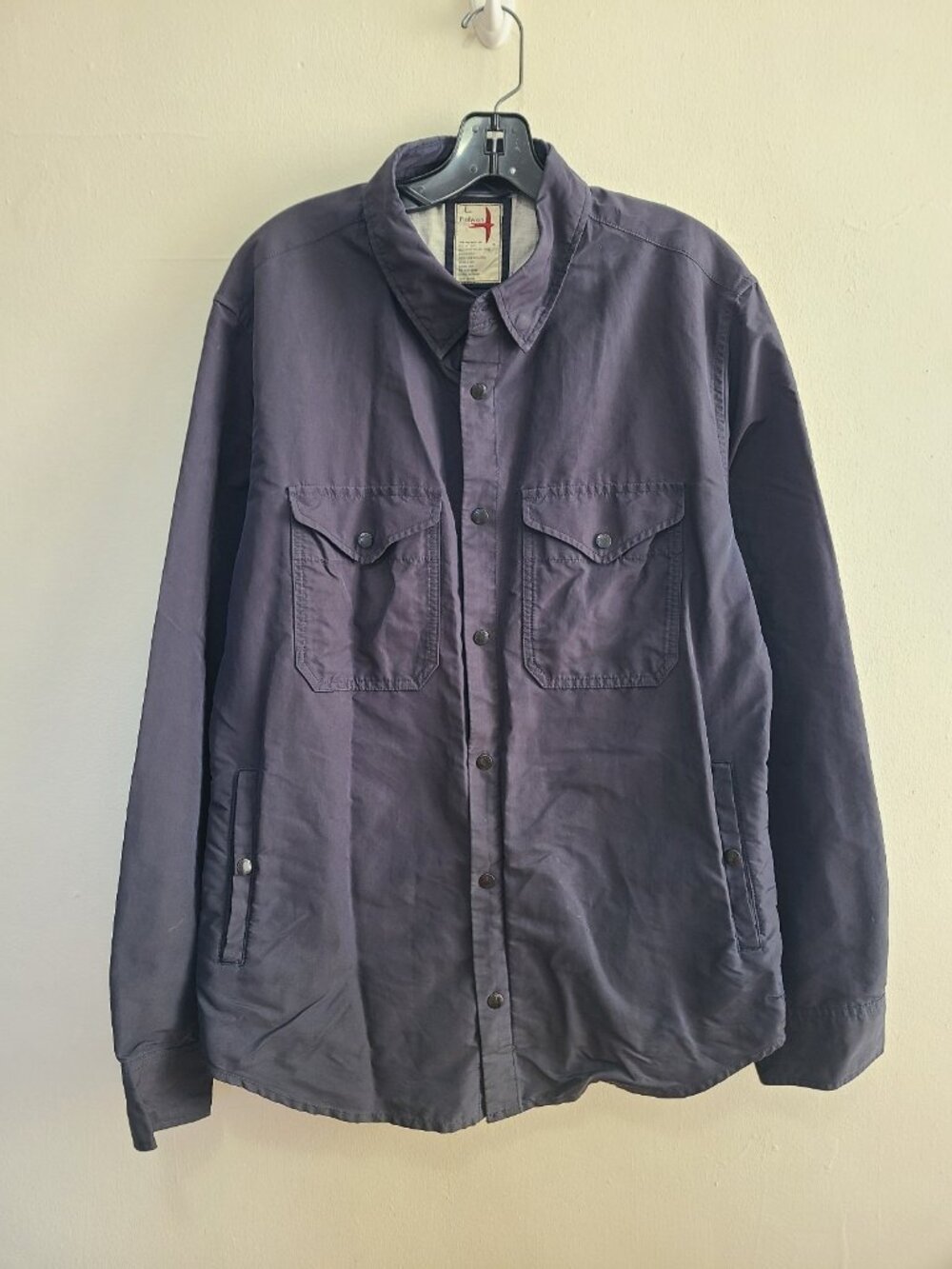 Relwen Mens Large Nylon Utility Field Jacket Blue